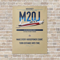 Thumbnail for Mooney M20J 201 vertical canvas print - no frame - beige background