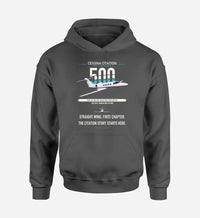 Thumbnail for Cessna Citation 500 - Citation I design on dark gray double-side hoodie, single-side print