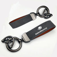 Thumbnail for Aero Mexico Horseshoe Buckle key chain in gray
