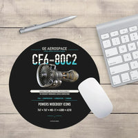 Thumbnail for CF6-80C2 design on black round mouse pad