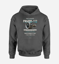 Thumbnail for PW4000-112 design on dark gray hoodie single side
