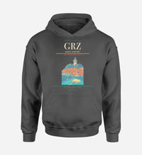 Thumbnail for Graz Airport (GRZ) design on dark gray hoodie single-side print