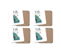 Thumbnail for Yakutat Airport (YAK) design on white 4 pieces set coaster