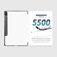 Thumbnail for Bombardier Global 5500 design on white samsung tablet tablet case