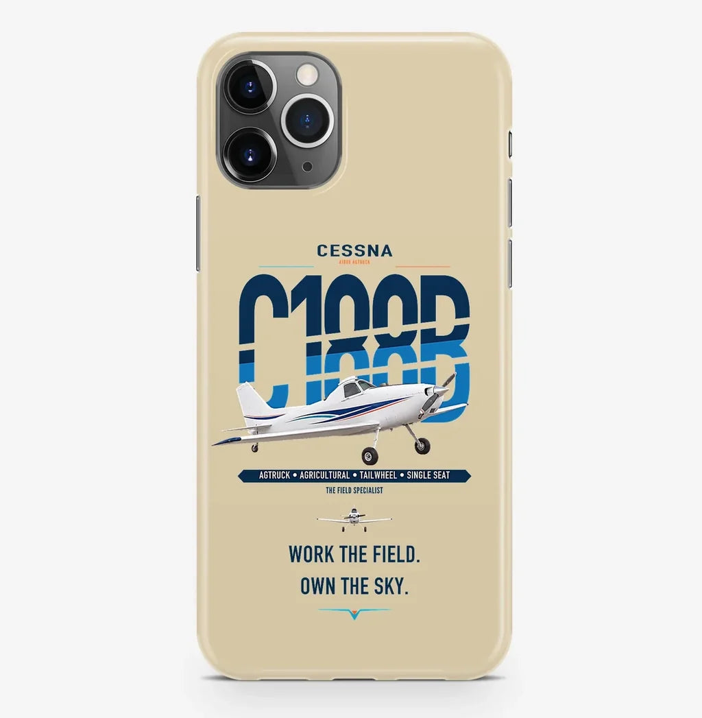Cessna A188B AgTruck design on beige magsafe iphone case, for iPhone Pro Max
