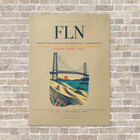 Thumbnail for Hercilio Luz International Airport FLN — Florianopolis vertical canvas print - no frame - beige background