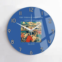 Thumbnail for VINTAGE G4114 - The Terrace Spotters - Designed Wall Clocks design on blue no-frame