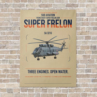 Thumbnail for Sud Aviation SA 321G Super Frelon vertical canvas print - no frame - beige background