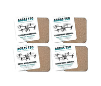 Thumbnail for DJI Agras T50 design on white 4 pieces set coaster