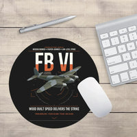 Thumbnail for de Havilland Mosquito FB VI design on black round mouse pad