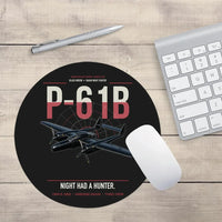 Thumbnail for P-61B Black Widow design on black round mouse pad