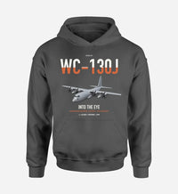 Thumbnail for WC-130J Hurricane Hunter design on dark gray double-side hoodie, single-side print