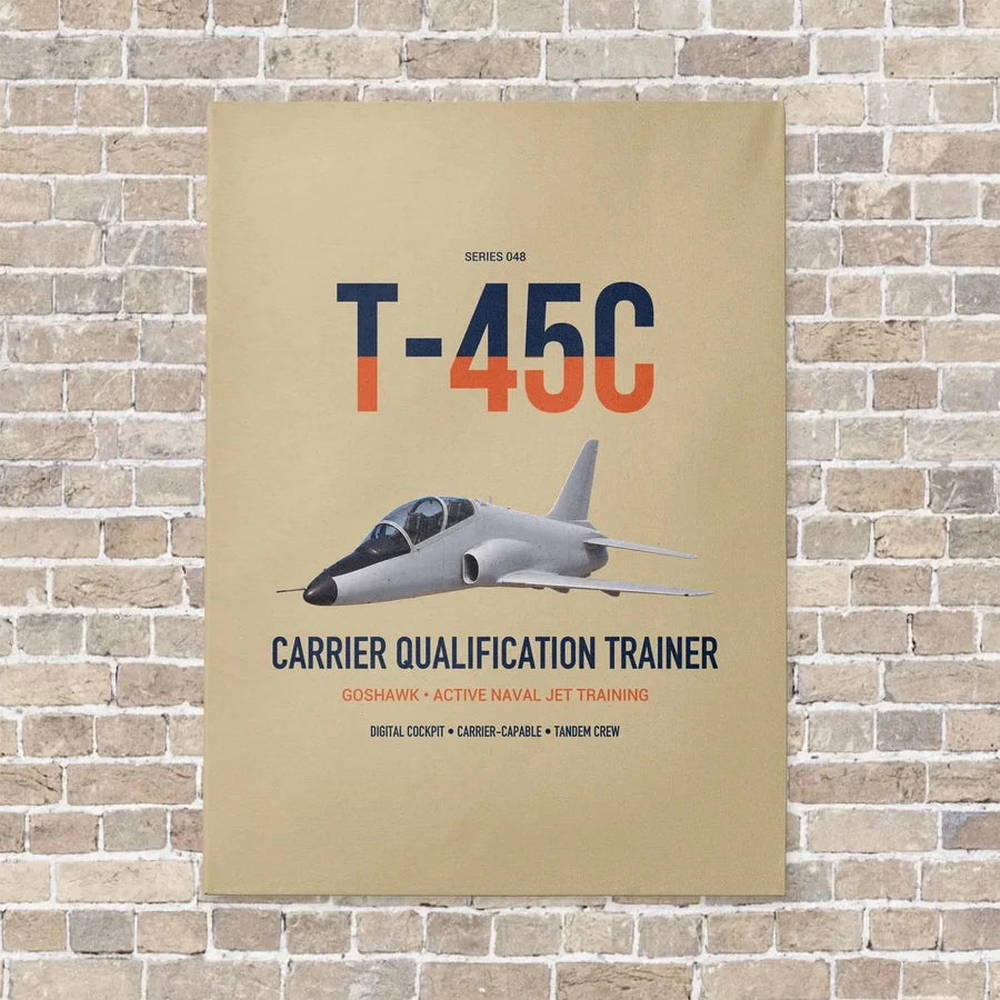T-45C Goshawk vertical canvas print - no frame - beige background