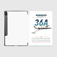 Thumbnail for Bombardier Learjet 36A design on white samsung tablet tablet case