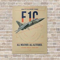 Thumbnail for Dassault Mirage F1C vertical canvas print - no frame - beige background