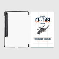 Thumbnail for Leonardo CH-149 Cormorant design on white samsung tablet tablet case