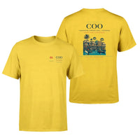 Thumbnail for Cadjehoun Airport (COO) design printed on yellow double-side t-shirt