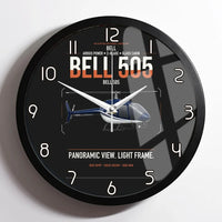 Thumbnail for Bell 505 design on black framed wall clock