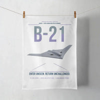 Thumbnail for B-21 Raider design on white towel