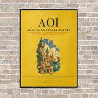 Thumbnail for Ancona Falconara Airport AOI - Canvas Framed - Yellow