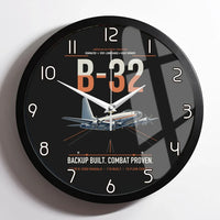 Thumbnail for B-32 Dominator design on black framed wall clock