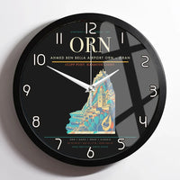 Thumbnail for Ahmed Ben Bella Airport (ORN) design on black framed wall clock