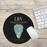 Thumbnail for Leon-Mba International Airport (LBV) design on black round mouse pad