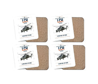 Thumbnail for HAL LCH Prachand design on white 4 pieces set coaster