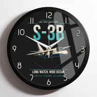 Thumbnail for S-3B Viking design on black framed wall clock