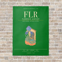 Thumbnail for Florence Airport FLR - Canvas Framed - Green