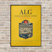 Thumbnail for Houari Boumediene Airport ALG - Canvas Framed - Yellow