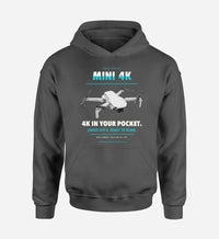 Thumbnail for DJI Mini 4K design on dark gray hoodie single side