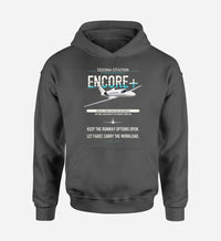 Thumbnail for Cessna Citation Encore+ design on dark gray double-side hoodie, single-side print