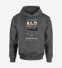 Thumbnail for AJ-2 Savage Tanker design on dark gray double-side hoodie, single-side print