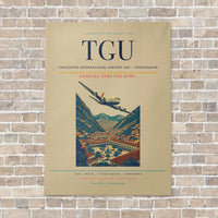 Thumbnail for Toncontín International Airport TGU — Tegucigalpa vertical canvas print - no frame - beige background