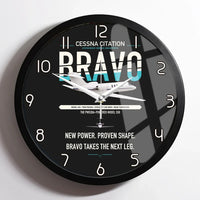 Thumbnail for Cessna Citation Bravo design on black framed wall clock