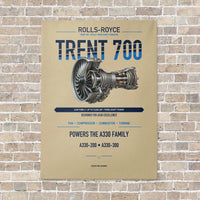 Thumbnail for TRENT 700 vertical canvas print - no frame - beige background