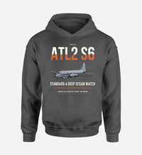 Thumbnail for Atlantique 2 Standard 6 design on dark gray double-side hoodie, single-side print