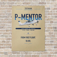 Thumbnail for Tecnam P-Mentor vertical canvas print - no frame - beige background