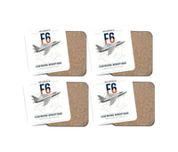 Thumbnail for Hawker Hunter F6 design on white 4 pieces set coaster