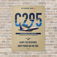 Thumbnail for Airbus C295 Firefighter vertical canvas print - no frame - beige background