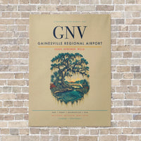 Thumbnail for Gainesville Regional Airport GNV vertical canvas print - no frame - beige background