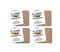 Thumbnail for Canadair CL-415EAF design on white 4 pieces set coaster