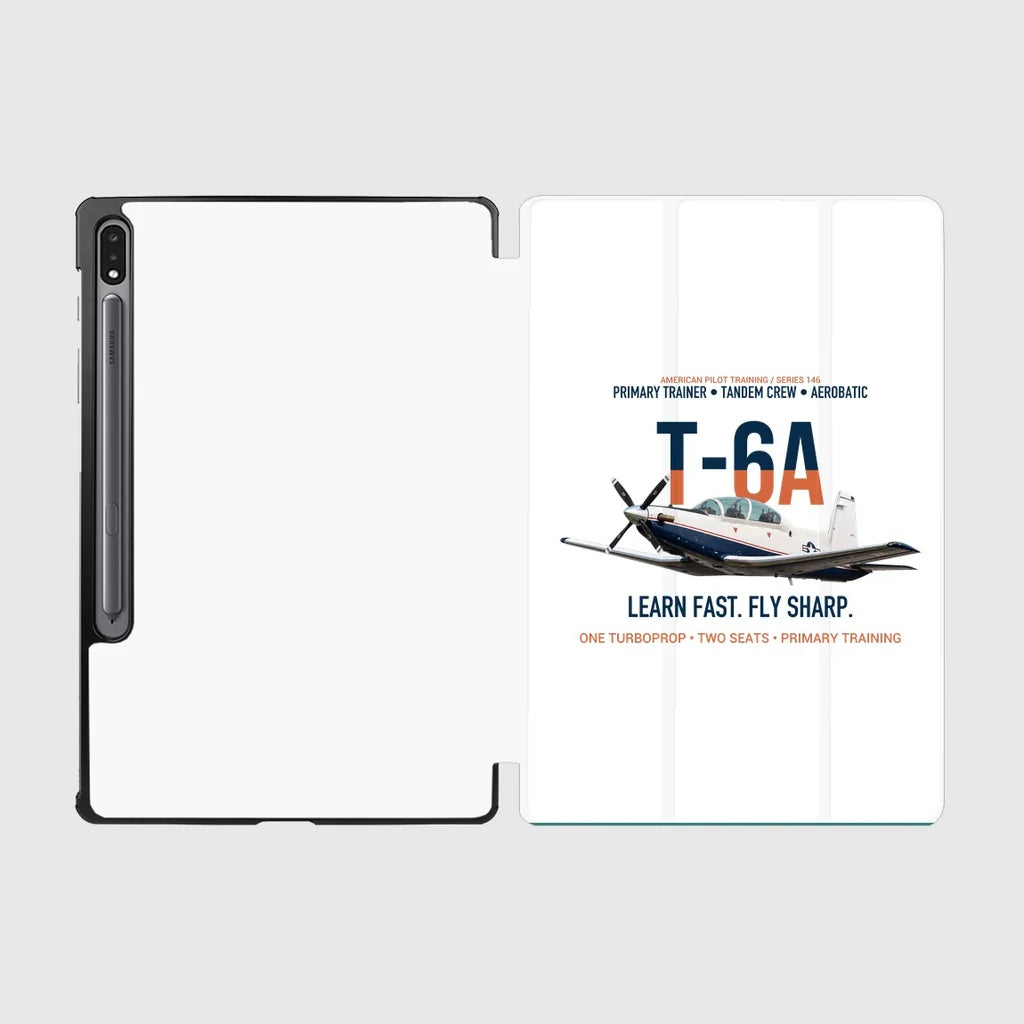 T-6A Texan II Train The Next Generation design on white samsung tablet tablet case