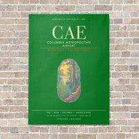 Thumbnail for Columbia Metropolitan Airport CAE - Canvas Framed - Green