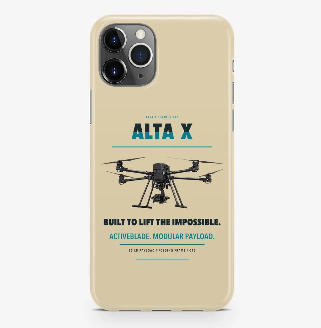 Freefly Alta X Case ProMax design on beige iphone case promax
