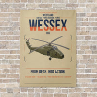 Thumbnail for Westland Wessex HU5 vertical canvas print - no frame - beige background