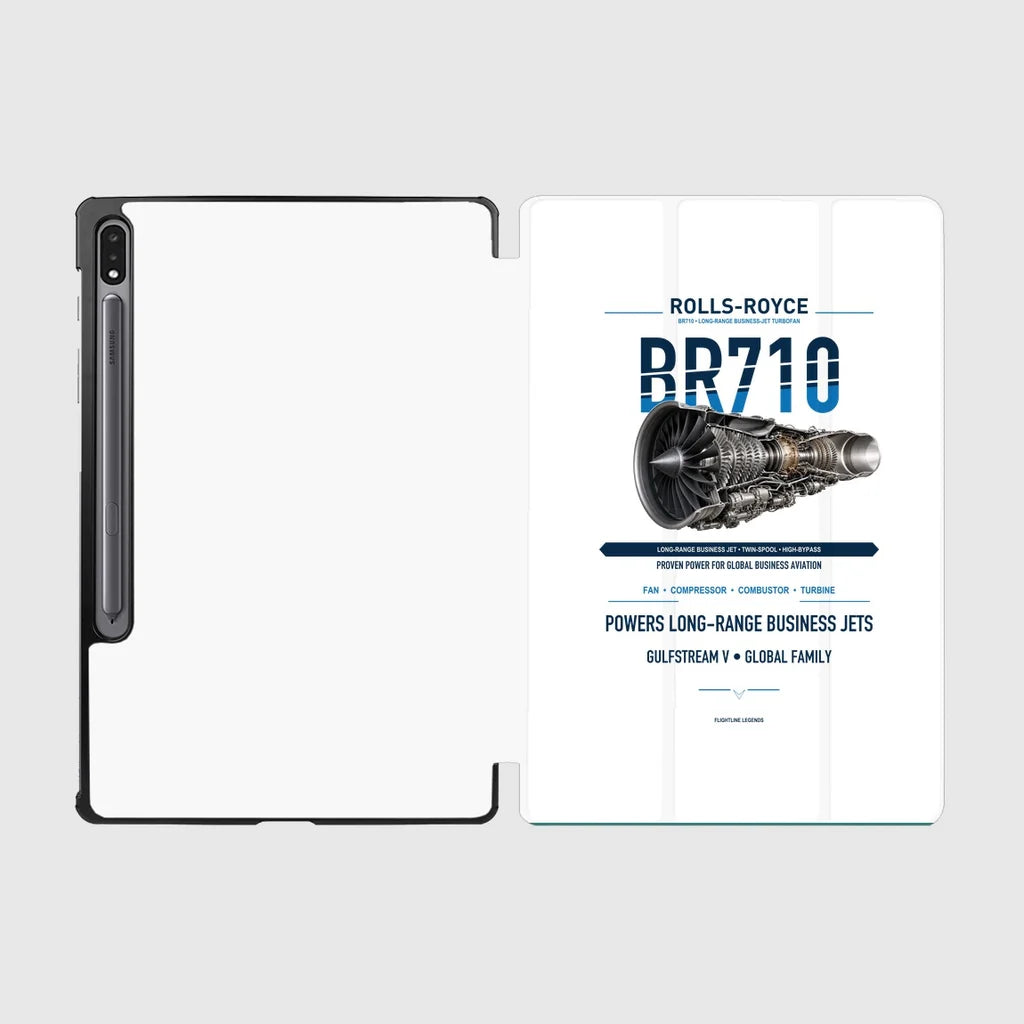 BR710 design on white samsung tablet tablet case