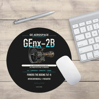Thumbnail for GEnx-2B design on black round mouse pad