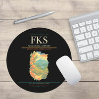 Thumbnail for Fukushima Airport (FKS) design on black round mouse pad